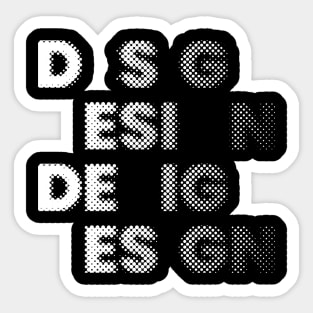 Raster Typography Design Sticker